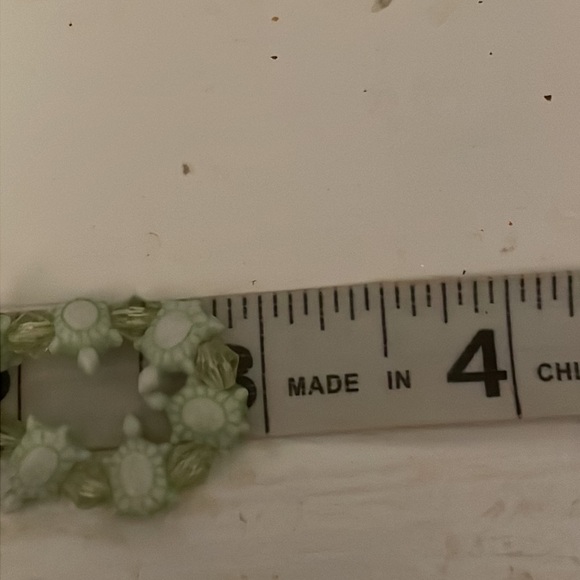 6” green beaded turtle beads stackable stretch bracelet w/30 turtles & beads - Picture 7 of 8
